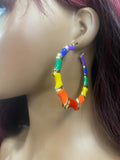 Rainbow Bamboo Earrings